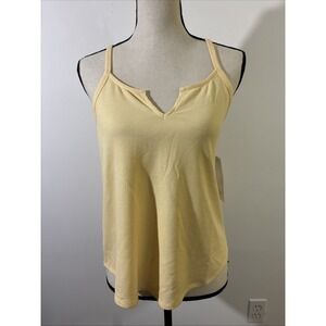 Athleta NWT Cami Waffle Knit Small New Butter Yellow Sleeveless Top